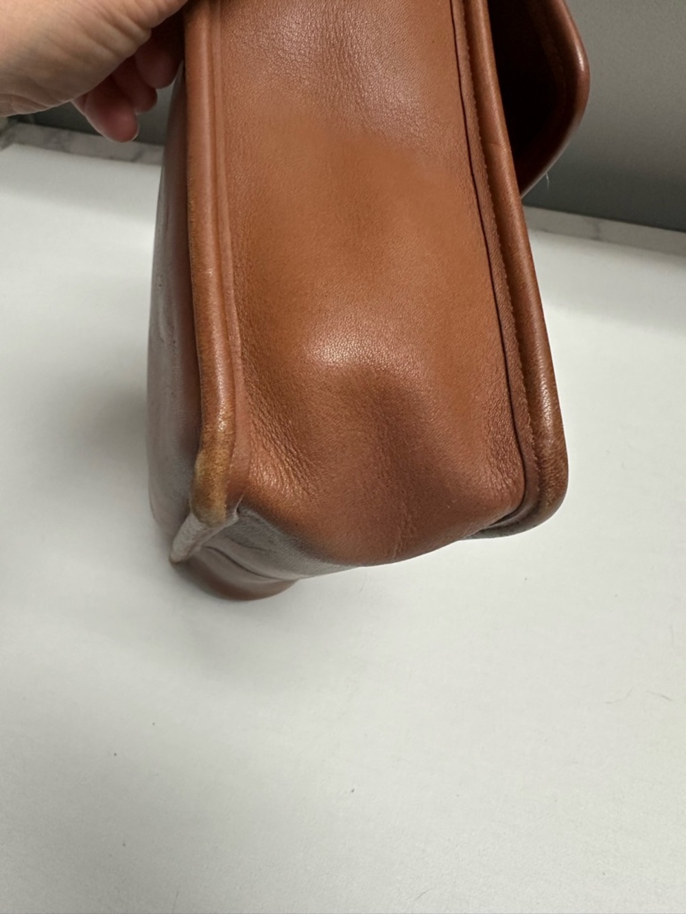 Vintage Coach Leather Willis Satchel in Cognac Brown 9927 - Picture 11 of 16